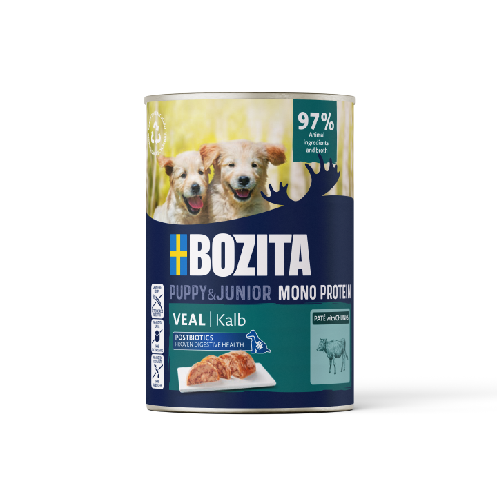 BOZITA Hunde-Nassfutter Paté Puppy & Junior mit Kalb